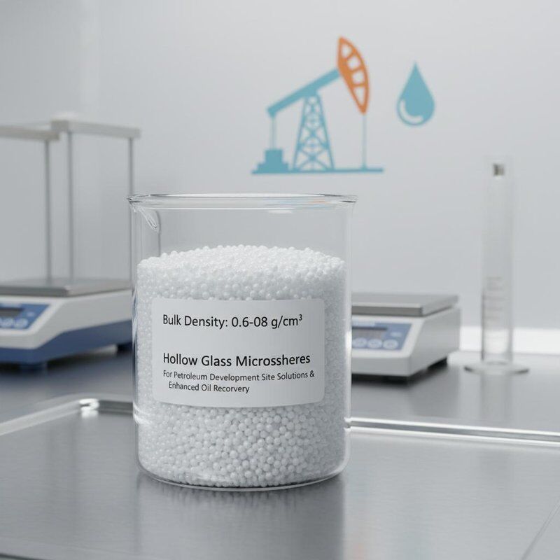 석유 개발 현장 솔루션 및 석유 회수 증진용 벌크 밀도 0.06-0.08 속이 빈 유리 마이크로스피어